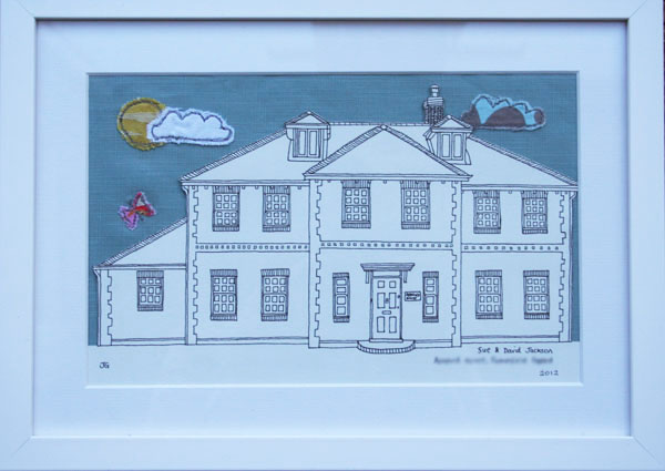 Embroidered sky house